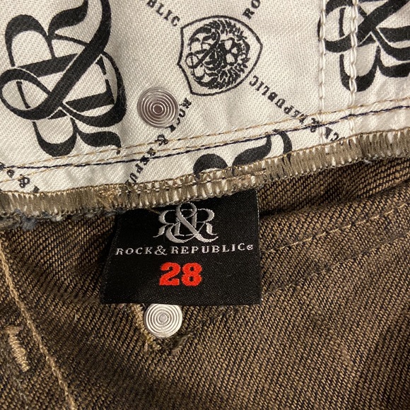 Rock and Republic dark blue boot cut jeans, size 28 barely worn. - Picture 3 of 5